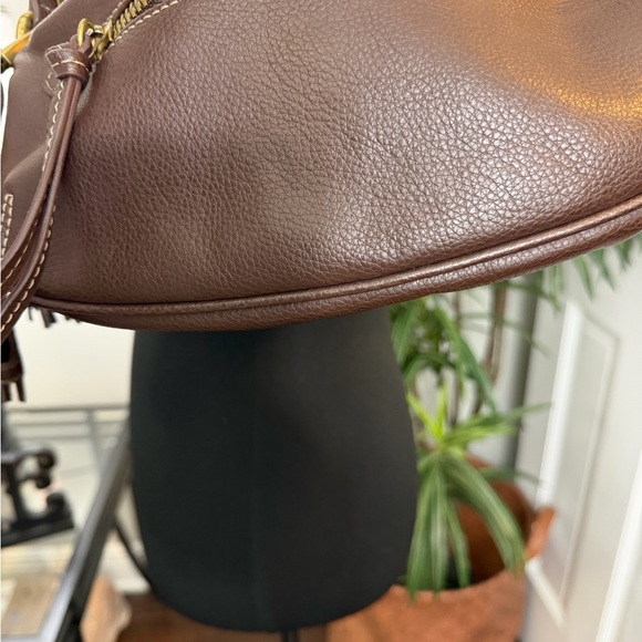 Vintage Nine West Vegan Leather Chocolate Y2K Structured Shoulder Purse - Picture 11 of 11